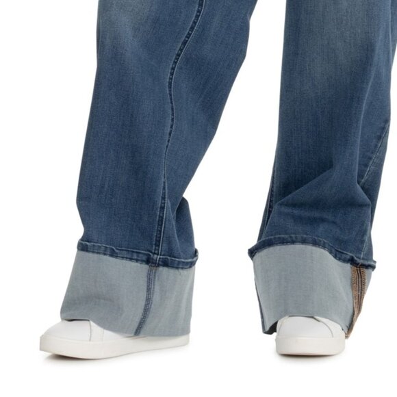 NEW Democracy AbTechnology Wide Leg Fixed Cuff Jeans - High Rise 1125 3S - Picture 6 of 6